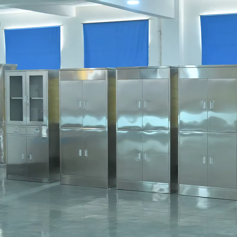 Équipement de laboratoire scientifique personnalisé, armoire de rangement en acier inoxydable, armoire de laboratoire de style américain/européen pour les écoles et les hôpitaux