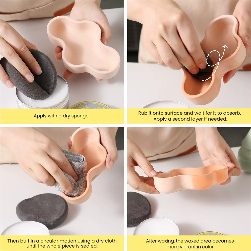 Boowan Nicole Jesmonite scelleuse cire ensembles augmenter la couleur naturel de qualité alimentaire