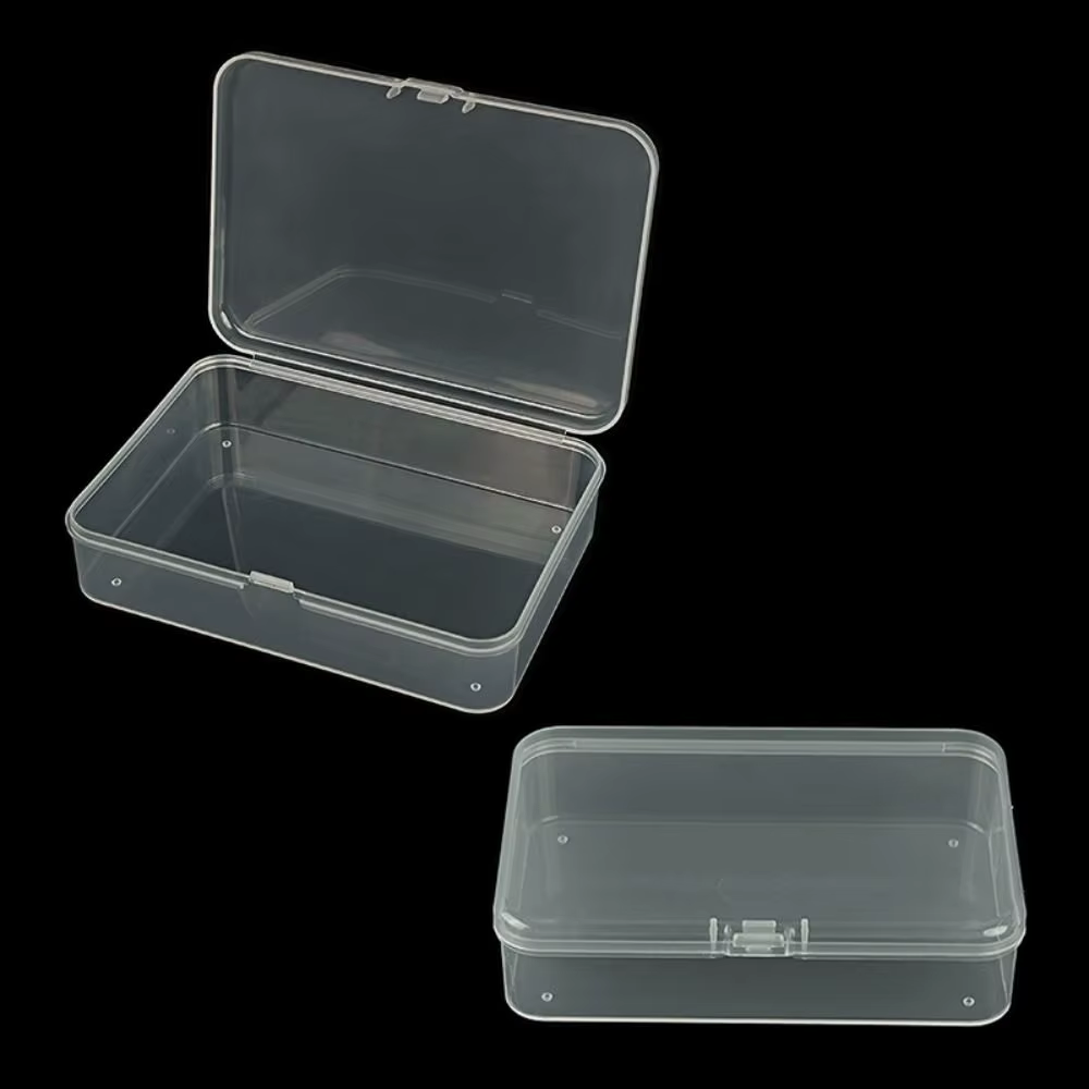 Boîte de rangement carrée transparente