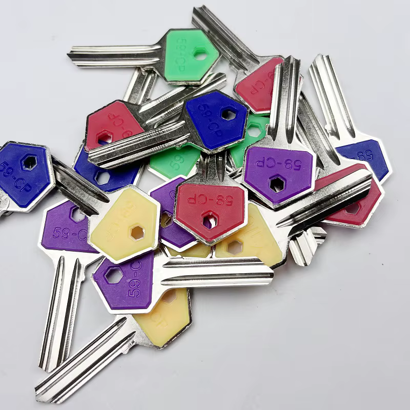 Clés de remplacement universelles à poignée colorée, adaptées aux serrures de porte de maison, 5 pièces/lot