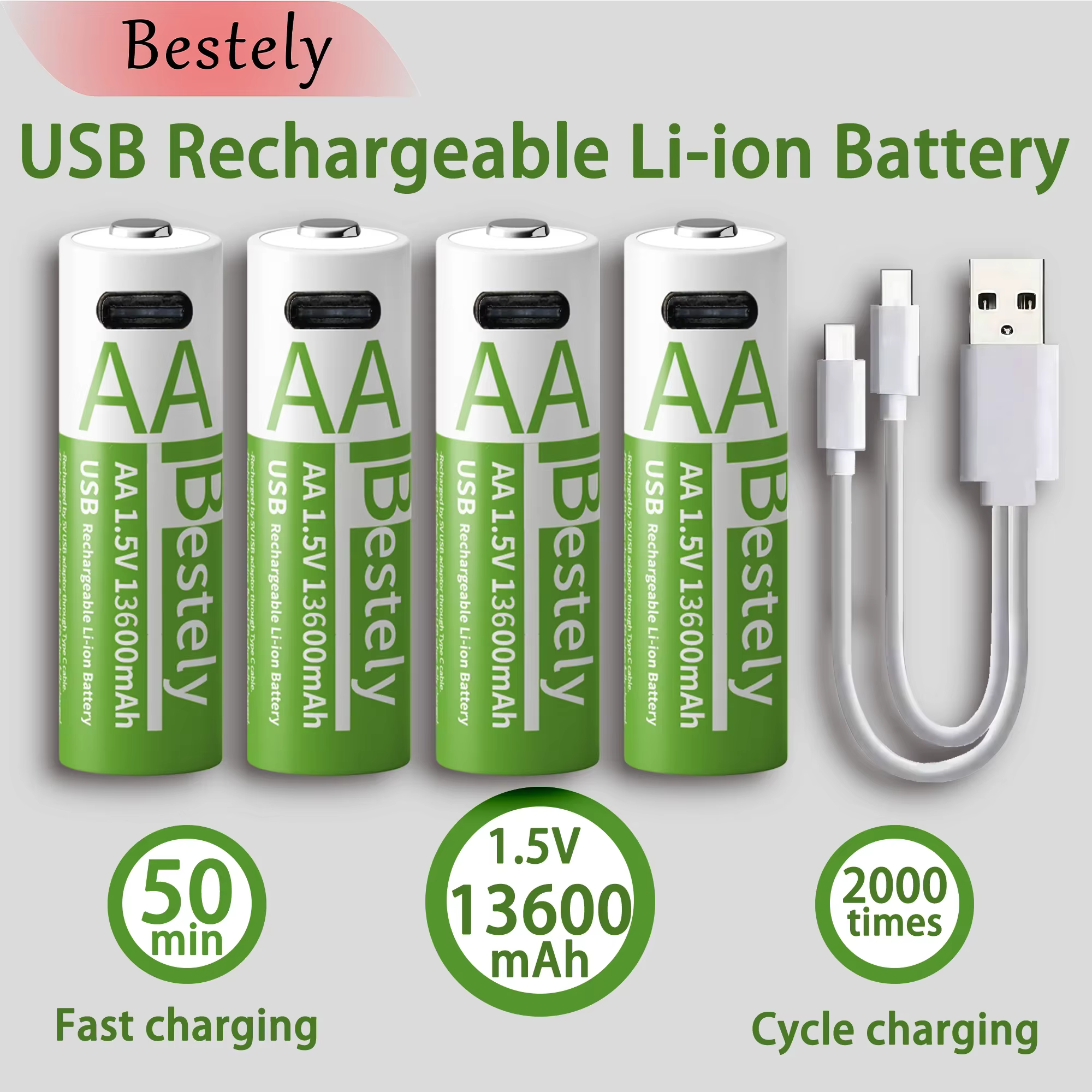Batterie lithium rechargeable AA 1