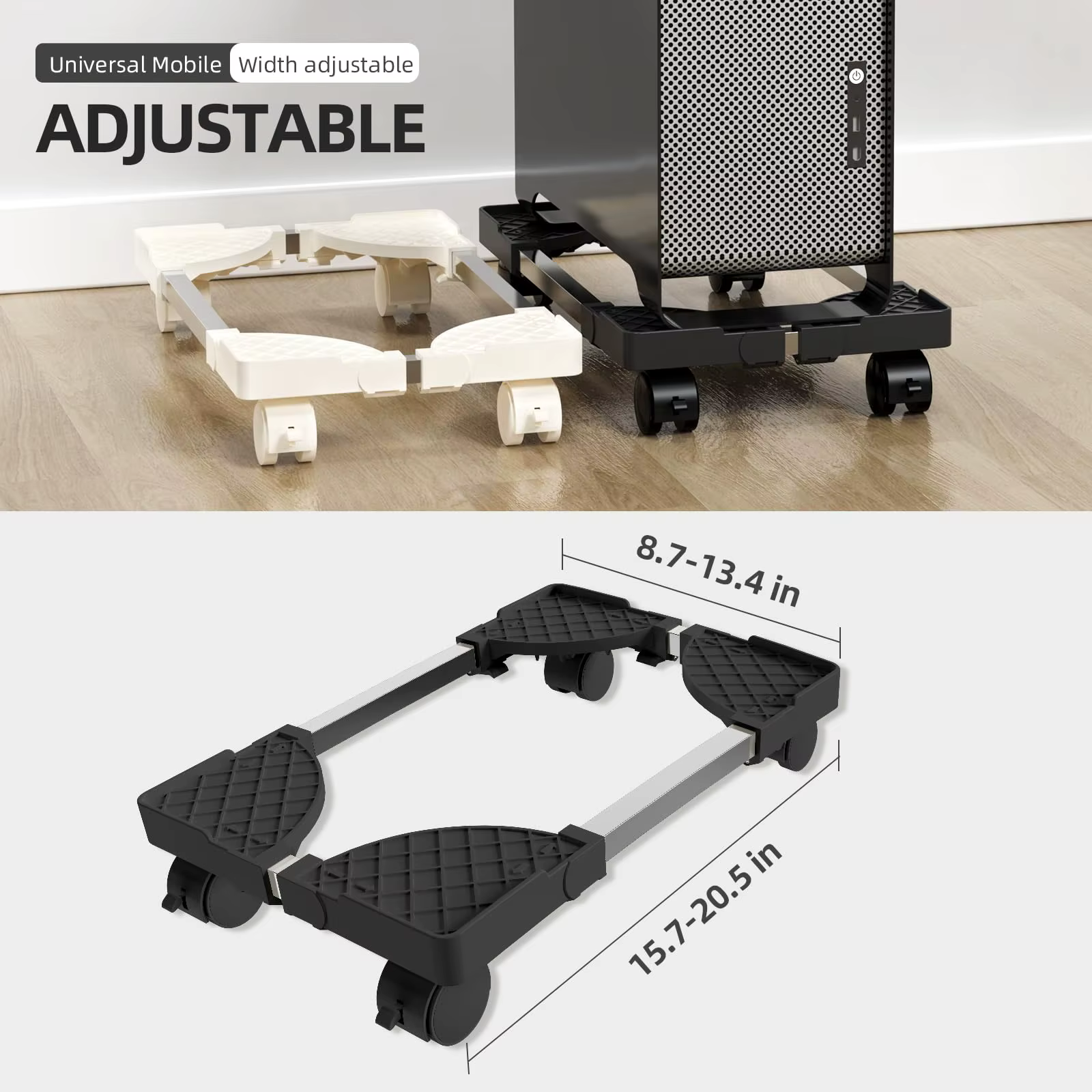 Support d'ordinateur pour tour de bureau, adapté à la plupart des accessoires de bureau de jeu sur PC, support de sol réglable pour processeur Mobile