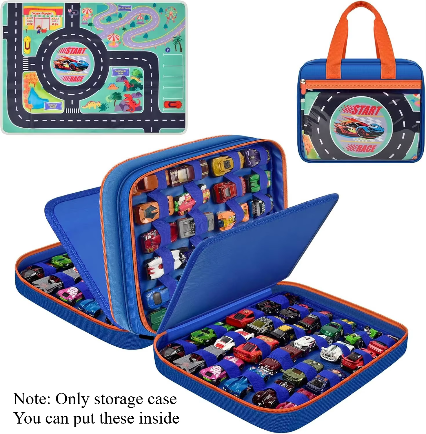 Mallette de rangement pour voiture jouet Compatible avec Hot Wheels pour boîte d'allumettes pour LEGO pour AZEN pour JOYIN pour travaux de baignoire, organisateur de voiture jouet Ho