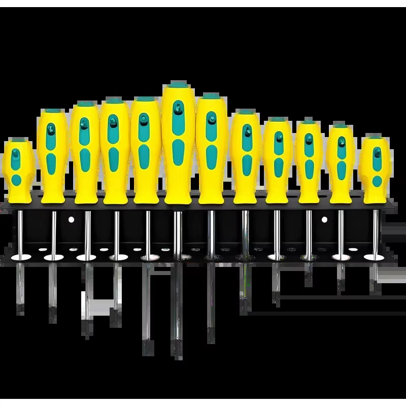 Support mural robuste pour 23 tournevis – Organisateur d'outils à main pour garage et atelier – Accessoire de rangement