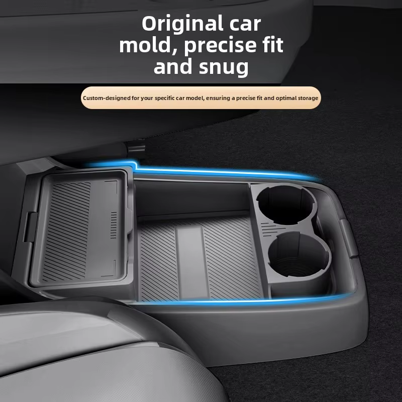 Boîte de rangement pour console inférieure compatible avec Exeed Sterra ET 2025, plateau antidérapant, organisation intérieure, accessoires pratiques pour l'intérieur de la voiture