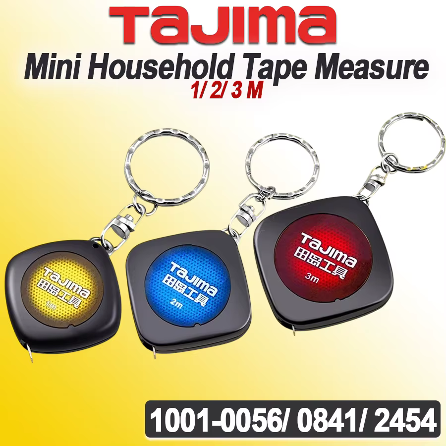 Mètre Ruban Mini Tajima 1/2/3M avec Anneau Porte-clés – Largeur 6mm