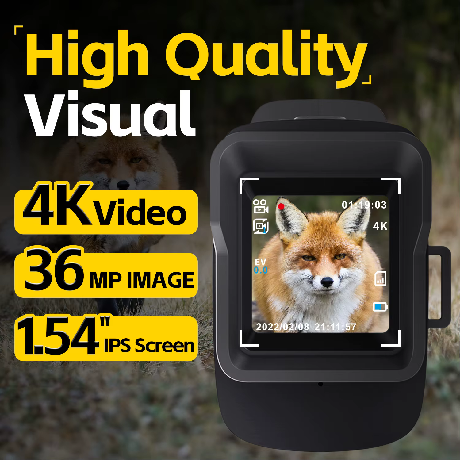 FNIRSI NVS-20 NVS-40 Dispositif de vision numérique HD 4K, zoom 6x, portée visuelle 300 m, prend en charge l'enregistrement photo et vidéo