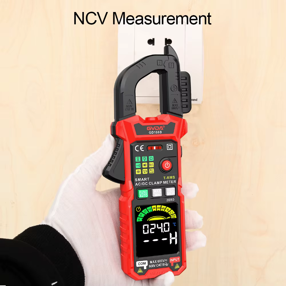 GVDA pince multimètre numérique professionnel True RMS gamme automatique NCV DC testeur de tension ca voltmètre multitesteur intelligent