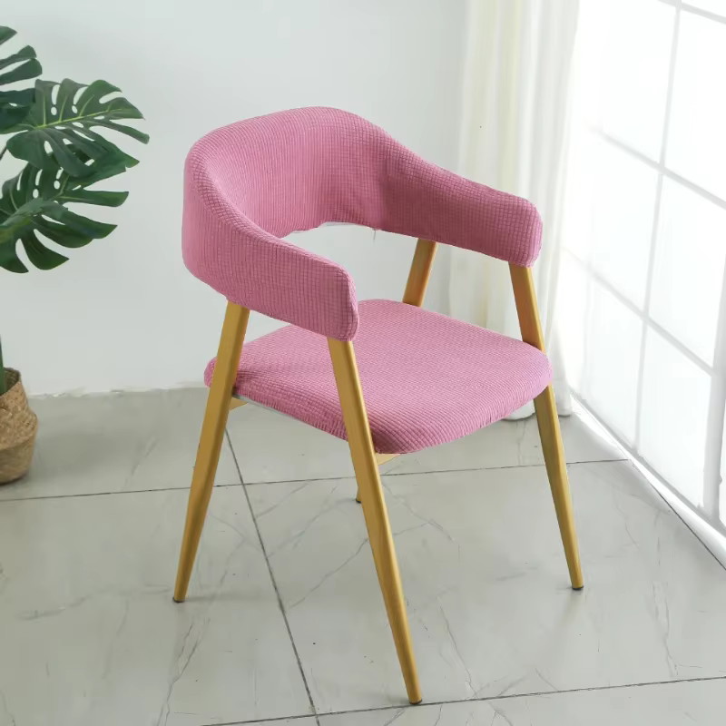 Housse de chaise à dossier creux incurvé