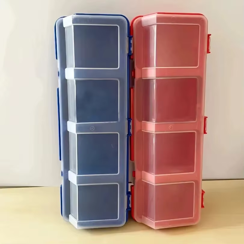Boîte de rangement multi-compartiments pour vis et petites pièces-matériel en plastique durable et mallette