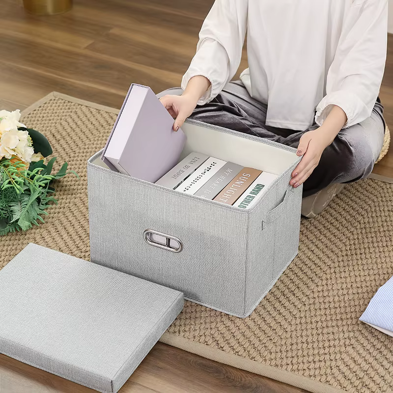 Boîte de rangement pliable en tissu pour vêtements
