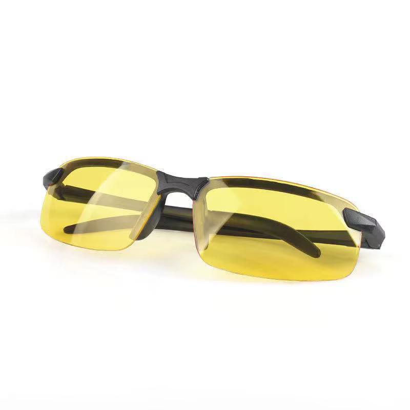 Lunettes de Vision nocturne hommes Anti-éblouissement conduite demi-monture