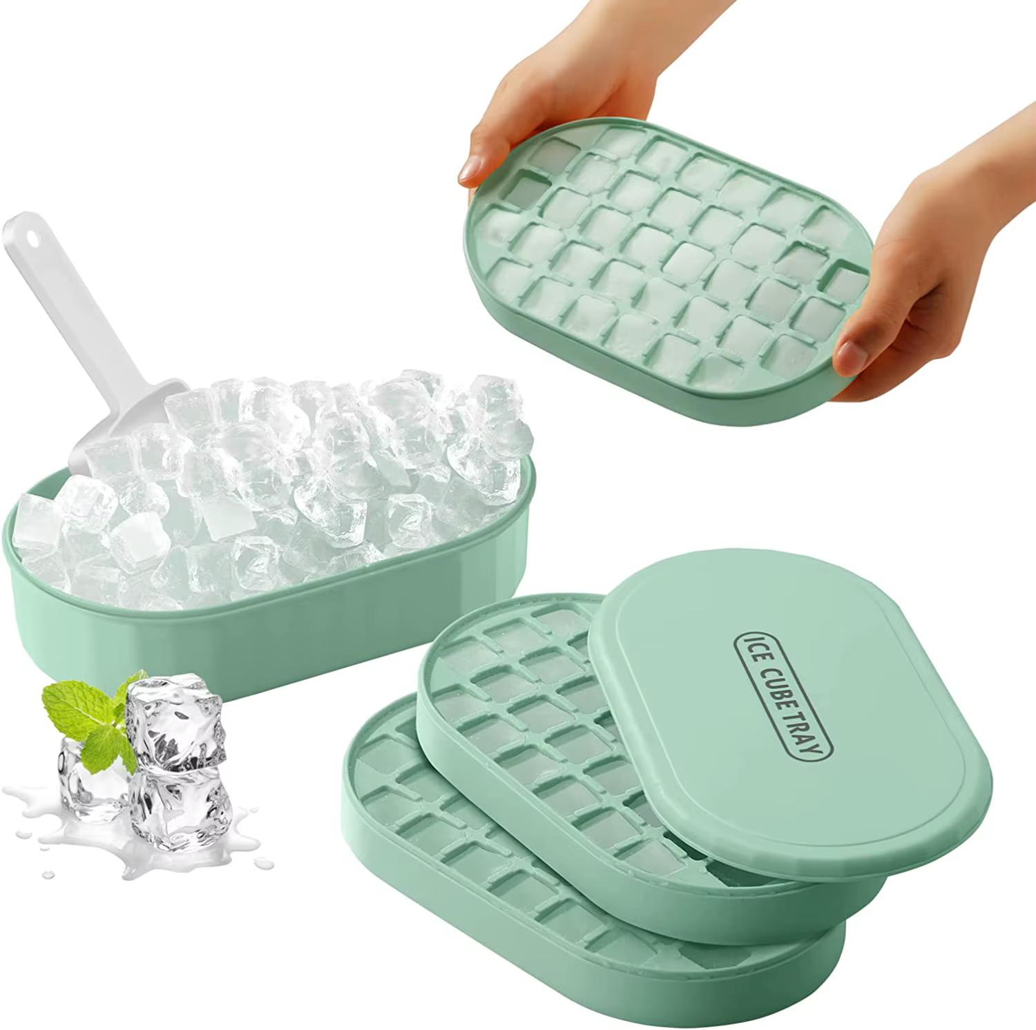 Ensemble de boîtes de moules à blocs de glace à 72 grilles