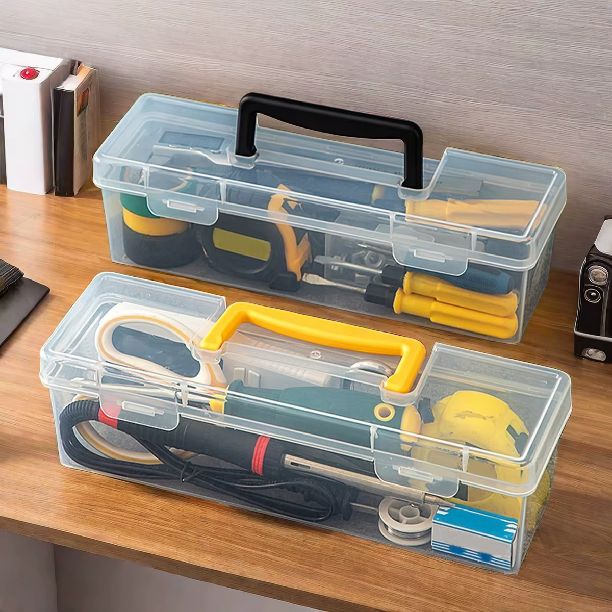 Boîte à outils portative transparente