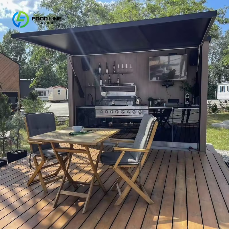 Abri de barbecue extérieur coupe-vent personnalisé