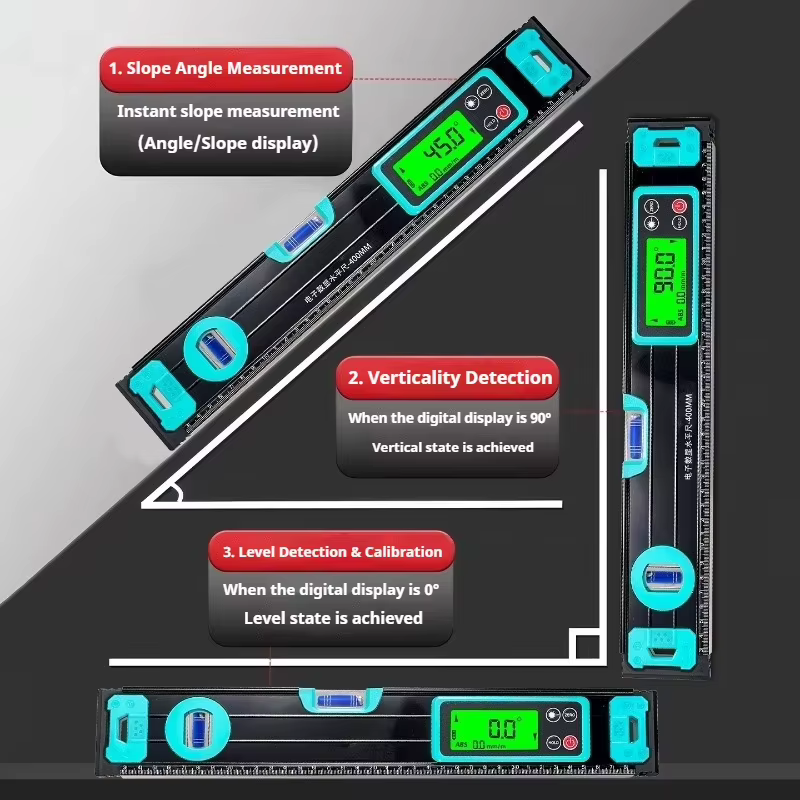 Niveau électronique numérique avec écran LCD
