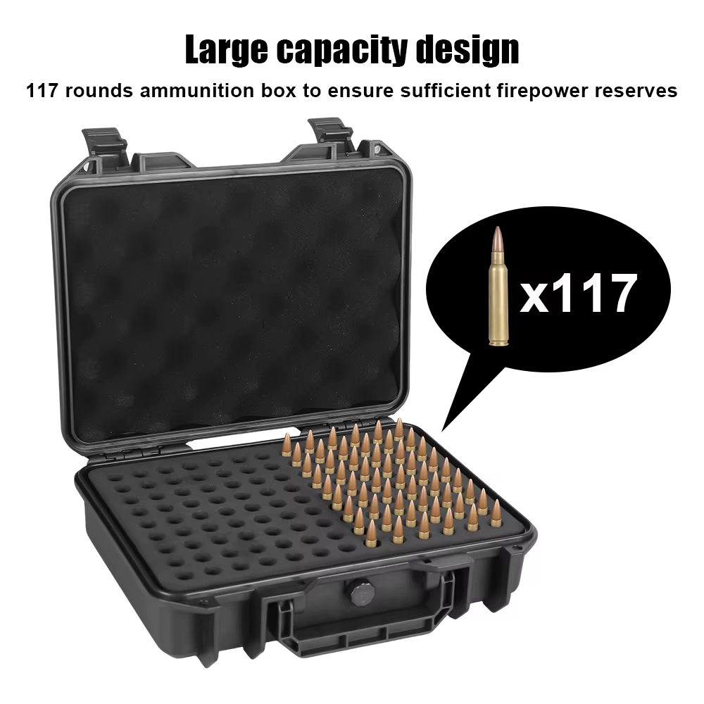 Boîte à munitions 99/117 cartouches 223 5.56x45 7.62x39 32S & W