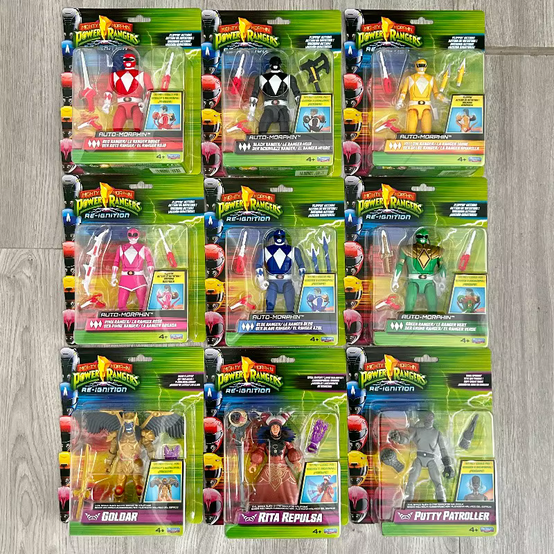 Playmates Mighty Morphin Power Rangers Re-Ignition Auto-Morphin Rita Repulsa Goldar Putty Patroller Figurines Jouets à collectionner et ornements