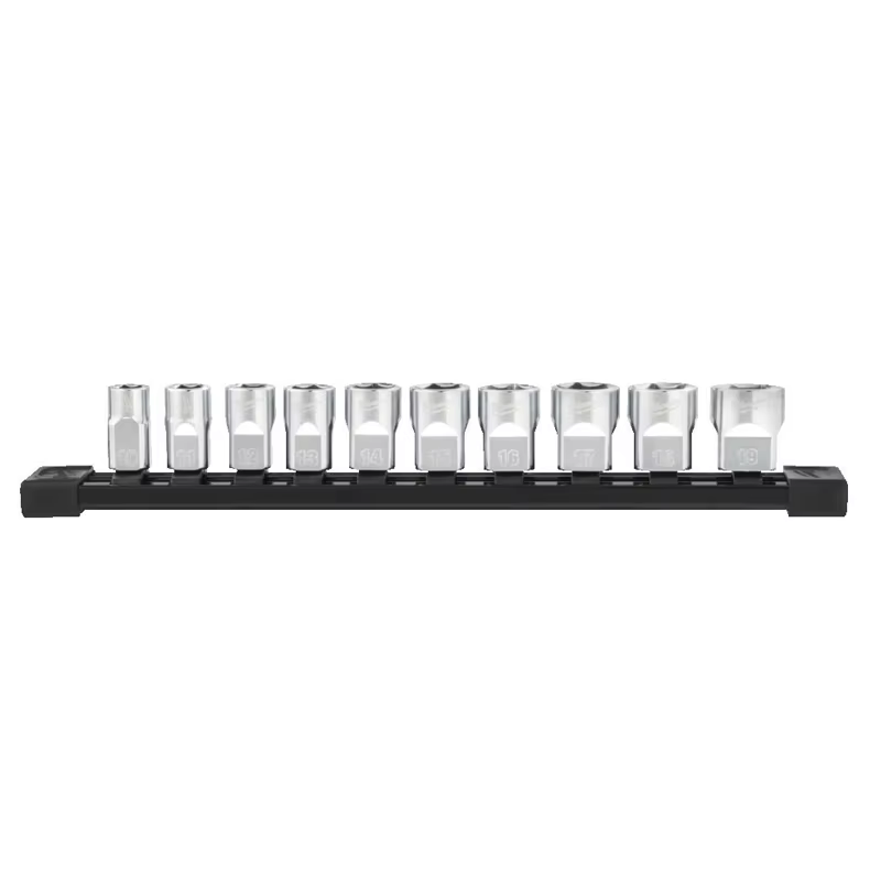 Milwaukee 4932492507 Jeu de douilles métriques 10 pièces 3/8" 10-19 mm
