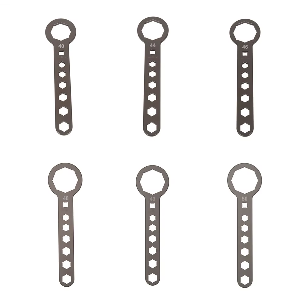Clé à capuchon de fourche 40mm/41mm/45mm/46mm/48mm/50mm avec outil de réparation de clé d'amortisseur à 8 angles