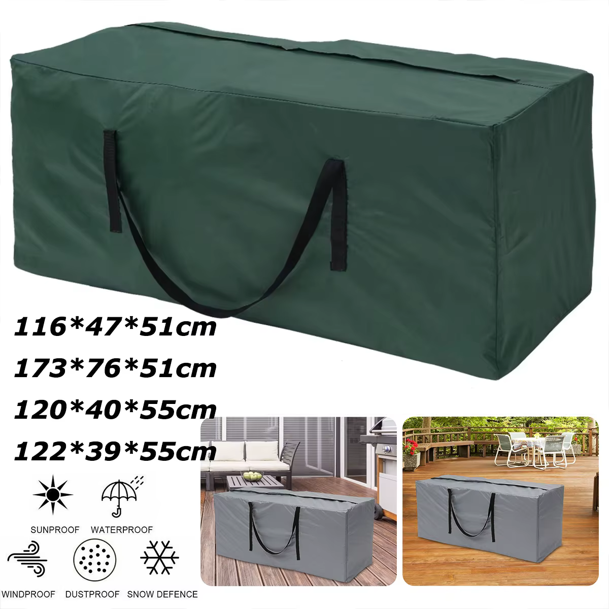 Sac de rangement de coussin pour meubles de jardin