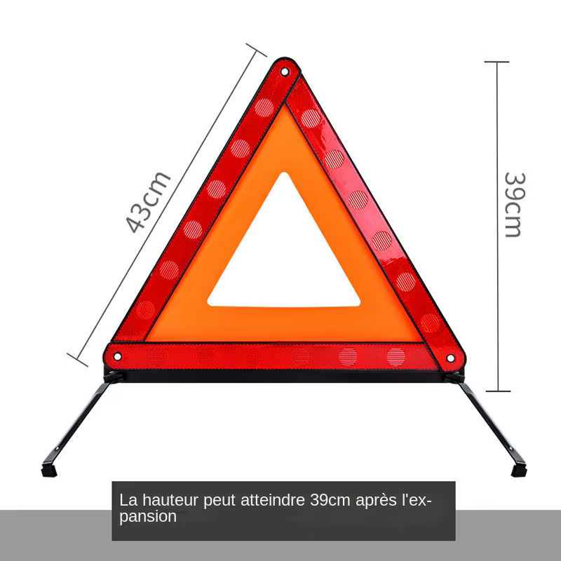 Triangle d'iode pour installation d'urgence de voiture