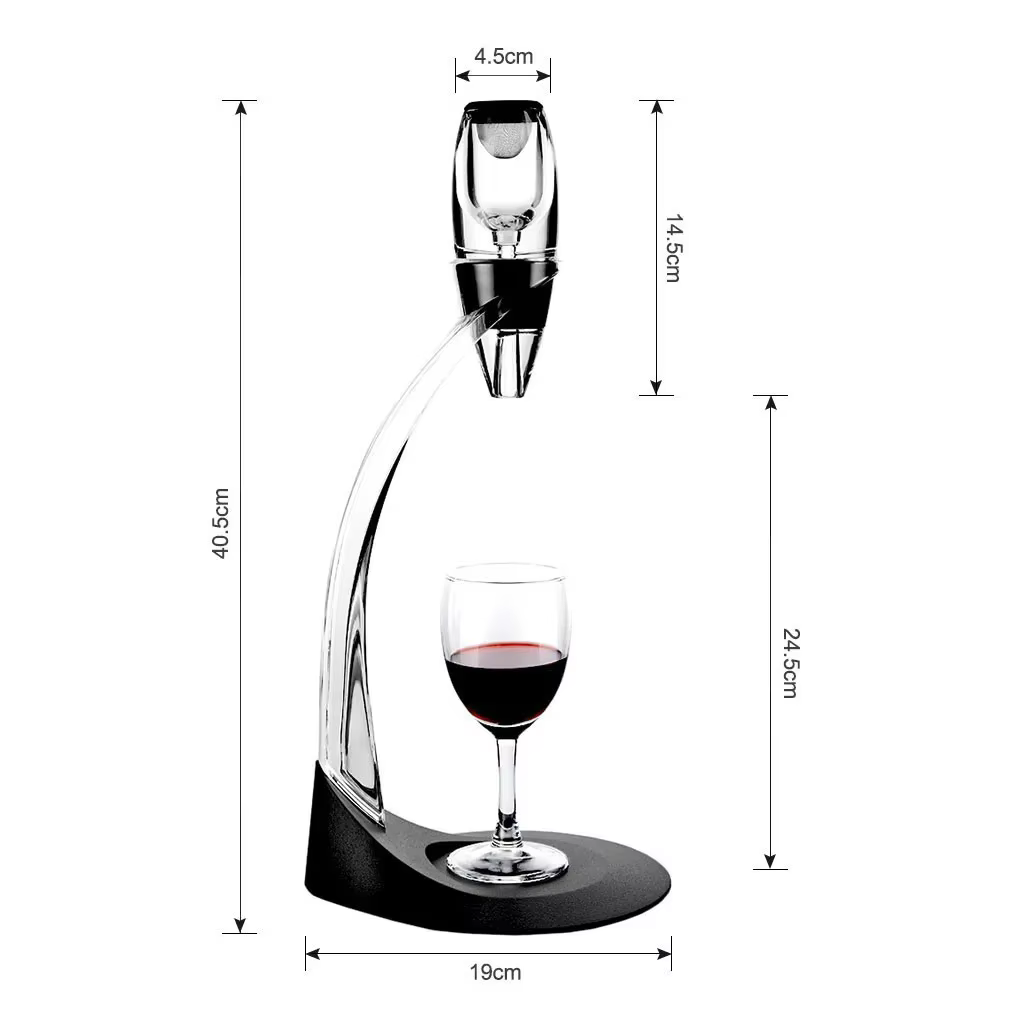 Verseur professionnel de carafe à vin rouge avec support de filtre, aérateur d'air rapide pour Vodka, pour la maison, Bar à manger, ensemble essentiel