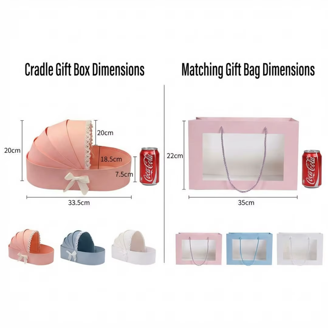 Boîte cadeau en forme de berceau pour Pâques et baby shower