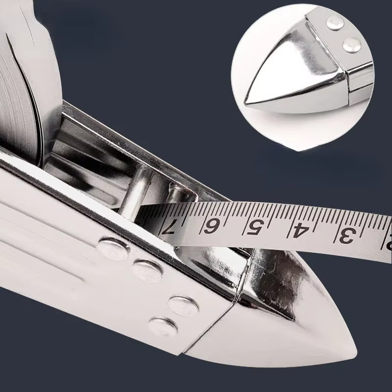 Ruban à mesurer portable en acier inoxydable de 30m/50m/100m - Règle métrique de précision avec cadre de support