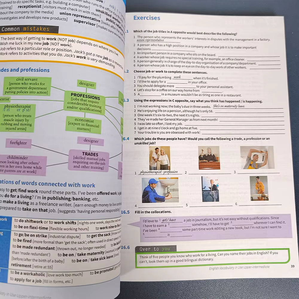 Livres de Collection de vocabulaire en utilisation