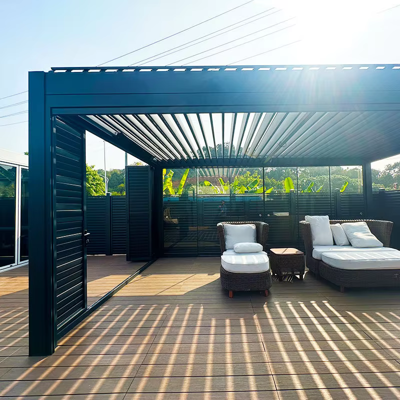 Pergola motorisée à ouverture automatique