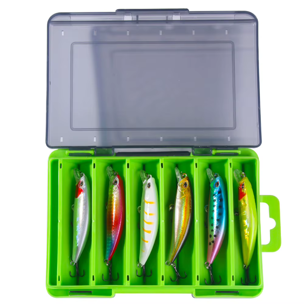 12/pcs/boîte Kit de leurres de pêche méné avec boîte ensemble d'appâts artificiels