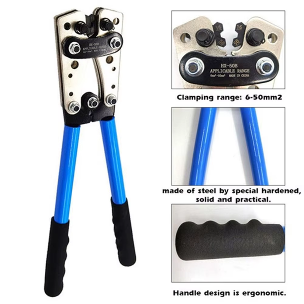 50B 1/60/100 pièces outil de sertissage de câble Portable bornes professionnelles pince à sertir poignée outils de co