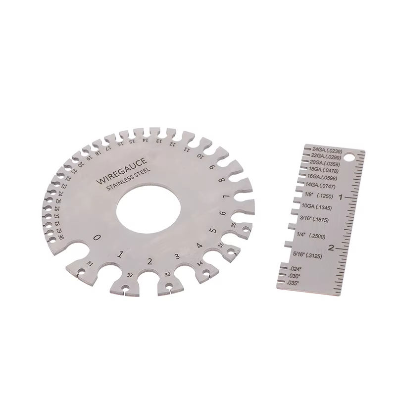Nouveau jauge de mesure de diamètre de fil rond 0-36 AWG SWG en acier inoxydable pour inspection de soudure