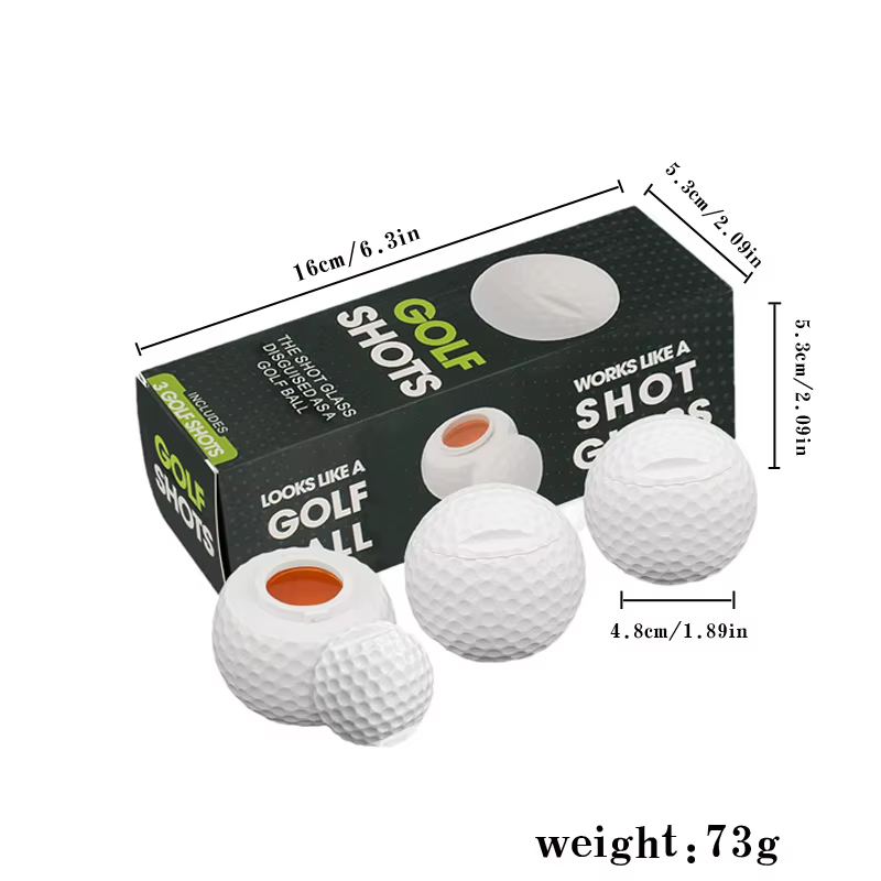 Nouveau Verre à Vin Créatif Golf – Verre à Vin Exclusif pour Événements – Emballage Cadeau Boîte Couleur Golf – Idéal pour les Golfeurs