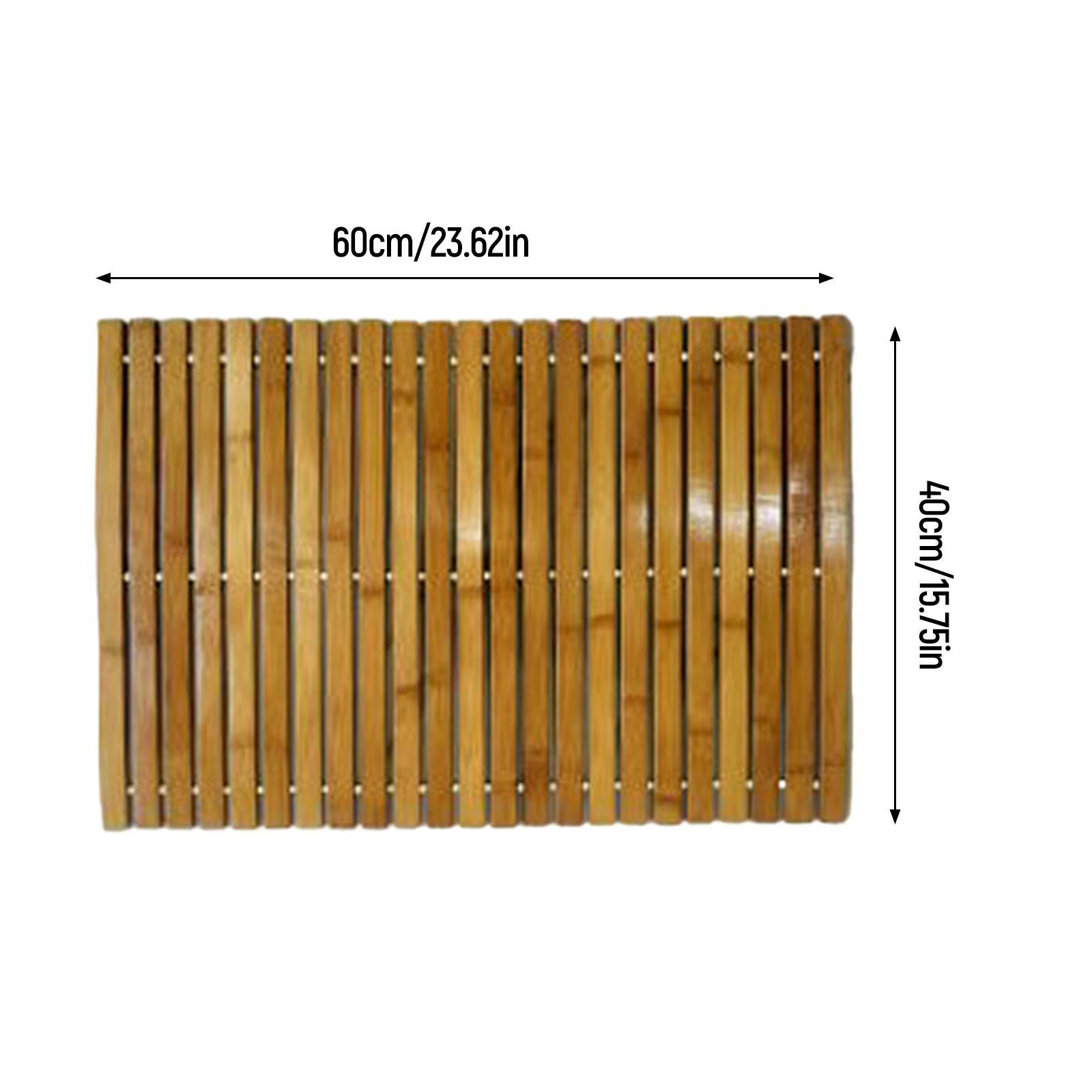 Tapis de bain en bois de bambou naturel, imperméable, pour salle de bain, toilettes, pour animaux de compagnie, grand et petit pour douche, antidérapant