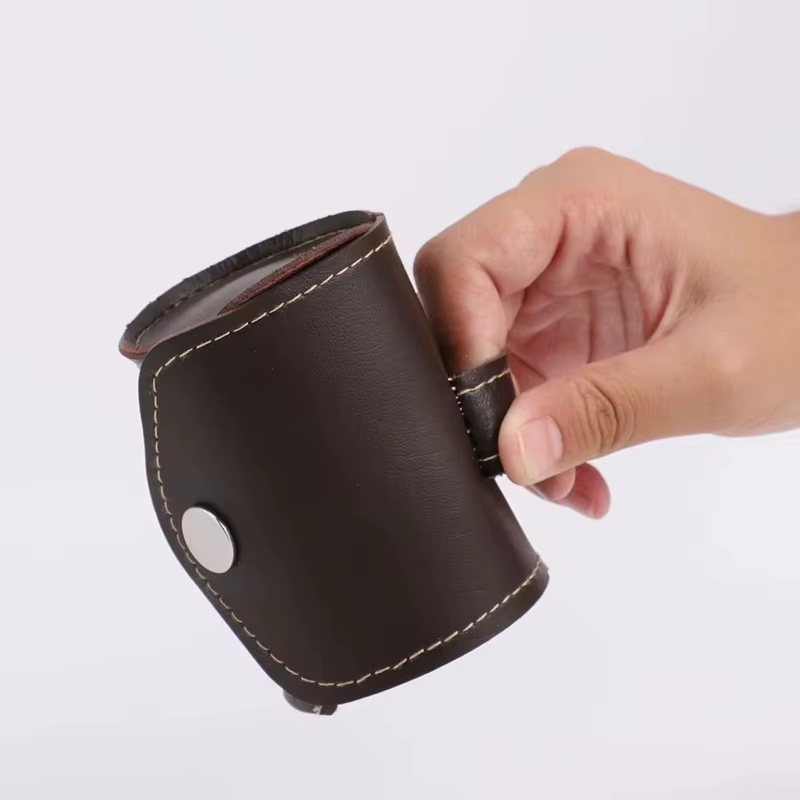 Tasse à Vodka, étui en PU 304, gobelet à vin en acier inoxydable, taille Portable, tasse à liqueur personnalisée, ensemble de verres à Shot de 70ml, 4 pièces