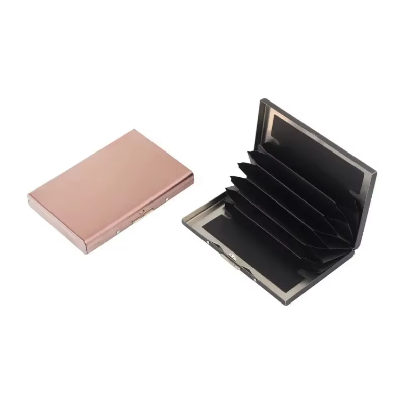 Boîte de rangement pour cartes de visite en acier inoxydable