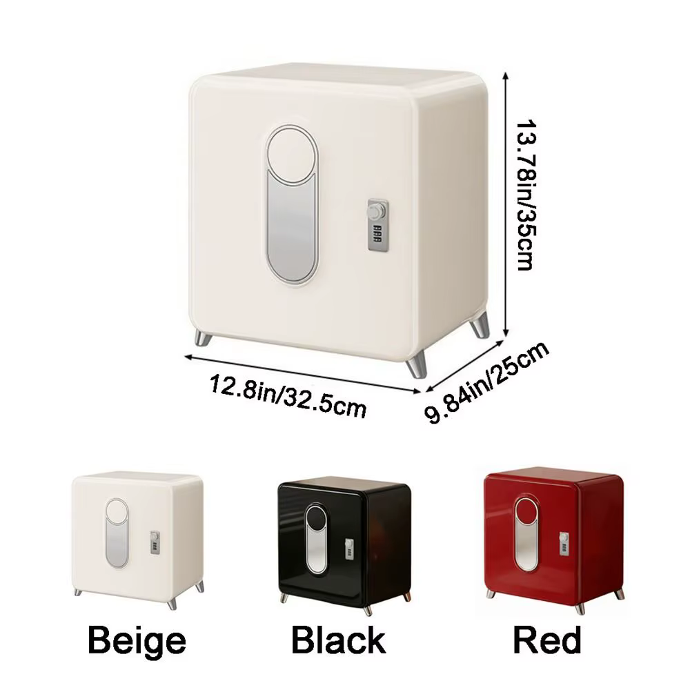 Boîte de rangement en plastique verrouillable, grande capacité, anti-poussière, avec serrure à combinaison, organisateur de fichiers de bureau, gain de place