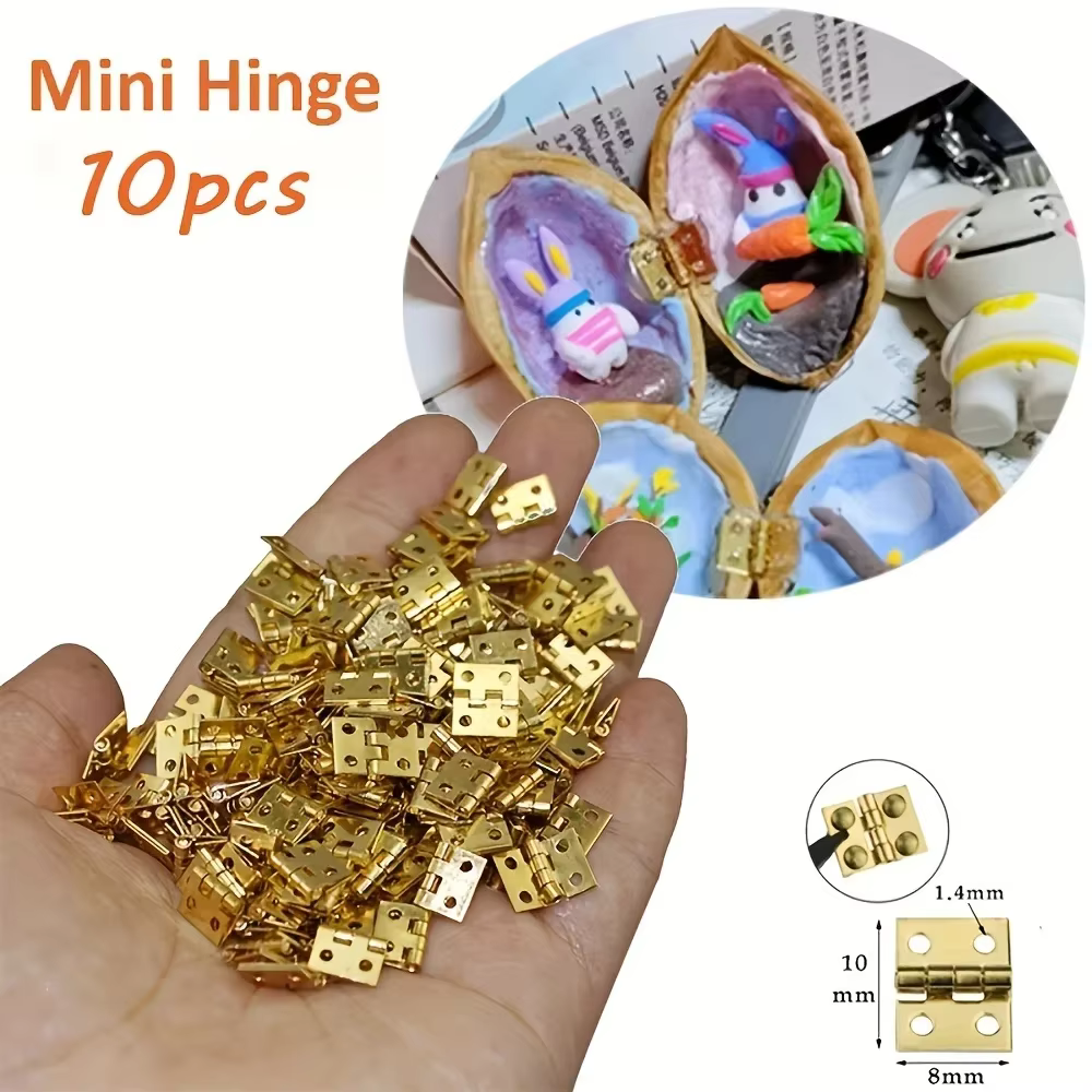 Mini petite charnière métallique pour meubles d'armoire miniatures de maison 1/12
