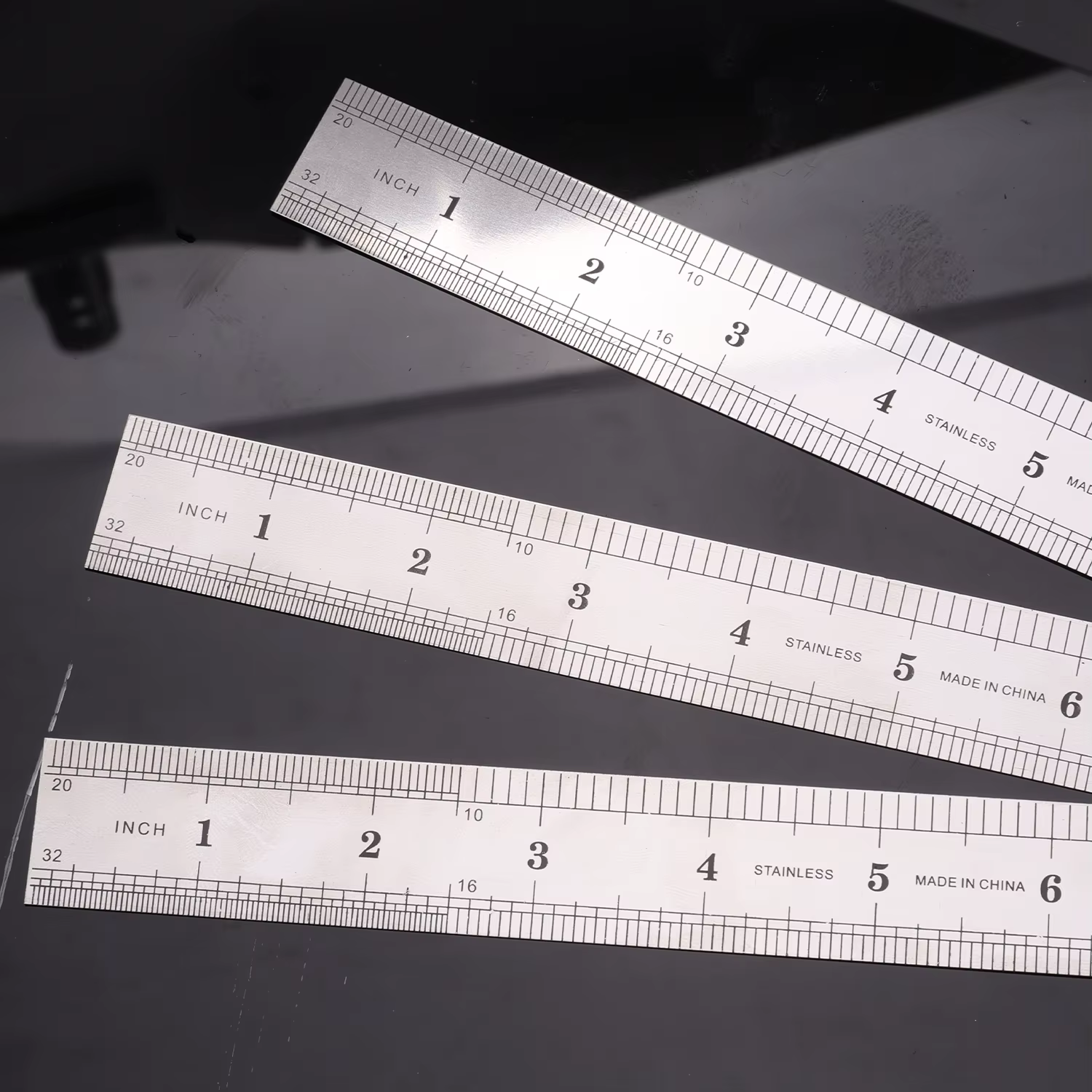 Règle droite en acier inoxydable de 15-50cm
