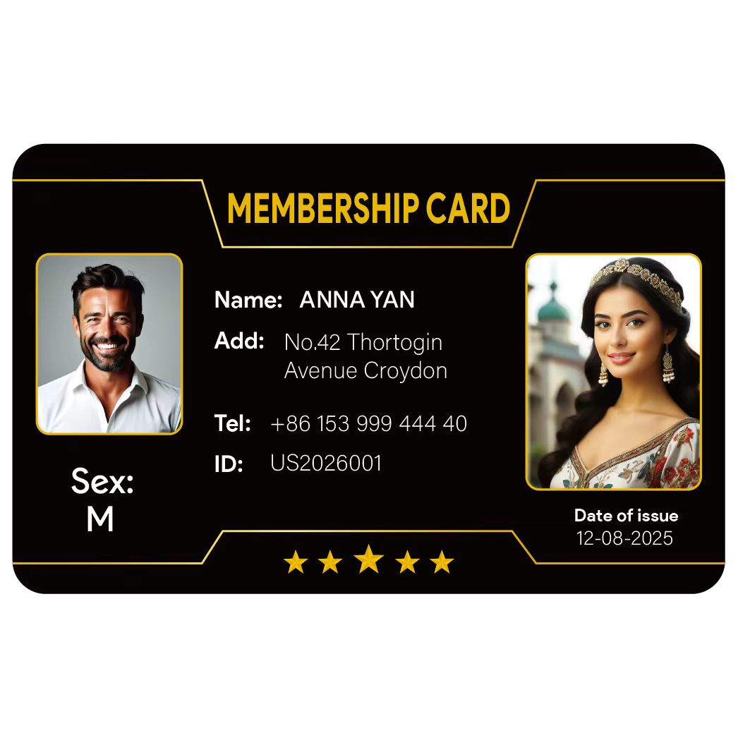 Carte de membre personnalisée pour Fan Club, 1 pièce, carte de fidélité VIP en plastique PVC pour influenceurs, supporti, expédition commémorative dans le monde entier