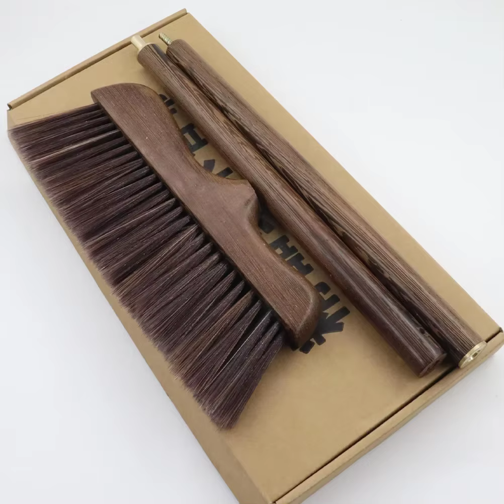 Balai d'extérieur, balai coudé, manche en bois, balai de balayage de sol doux, balai de cuisine, brosse de nettoyage, balais pliables pour Garage