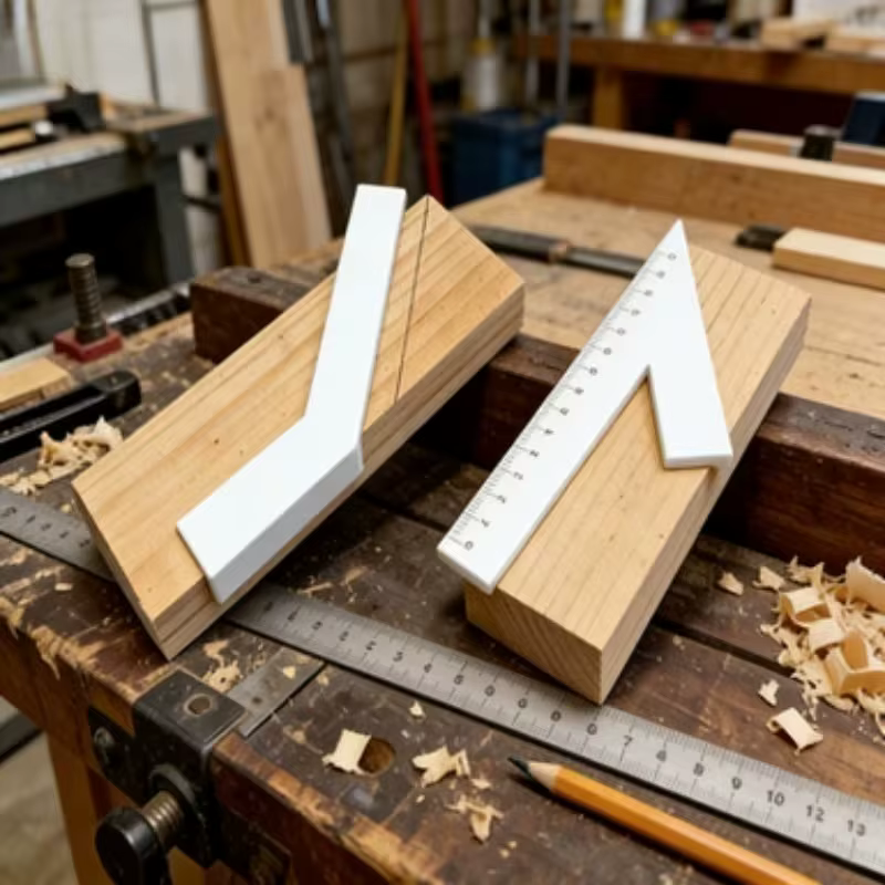 2 pièces Guide d'angle de 45 degrés pour le travail du bois