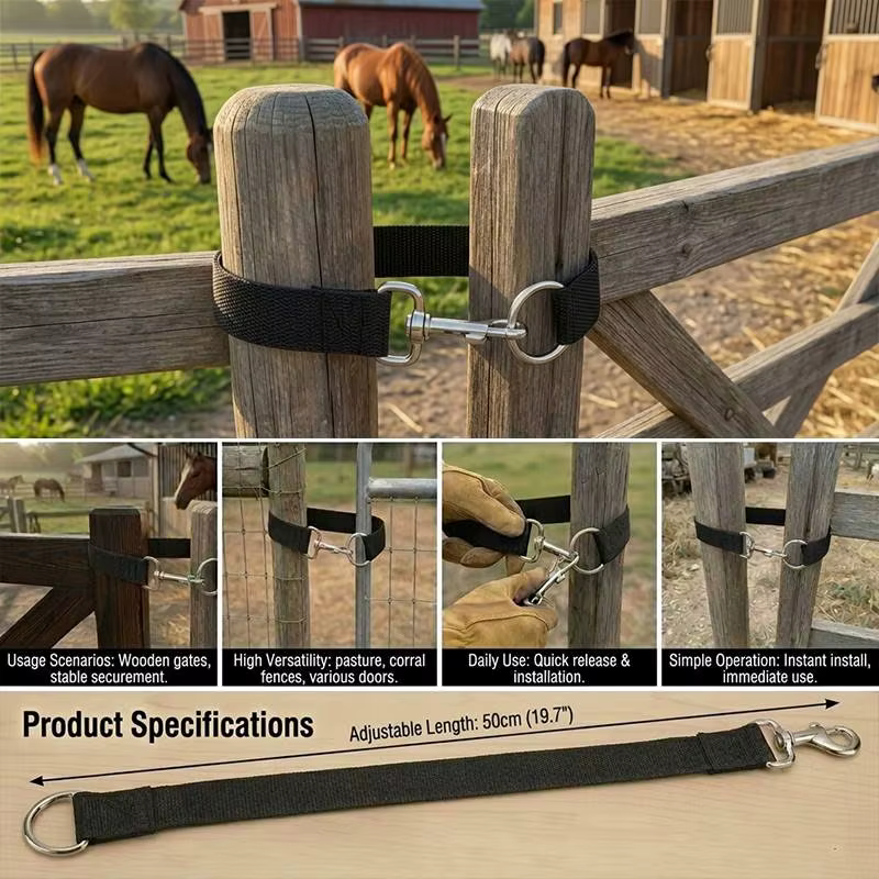 Loquet de portail pour chevaux de 50 cm de long