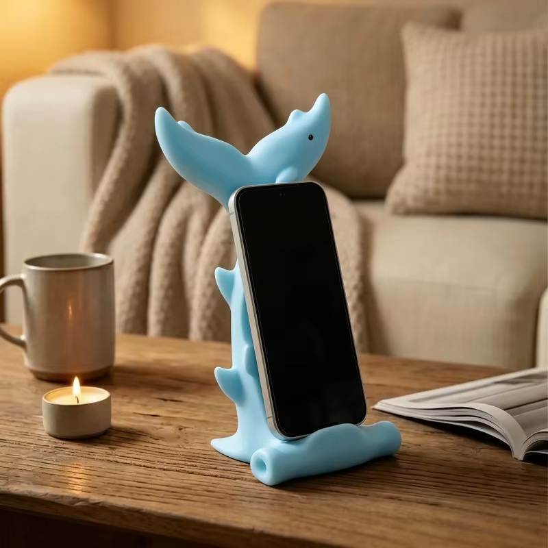 Support de téléphone unique en forme de requin martille