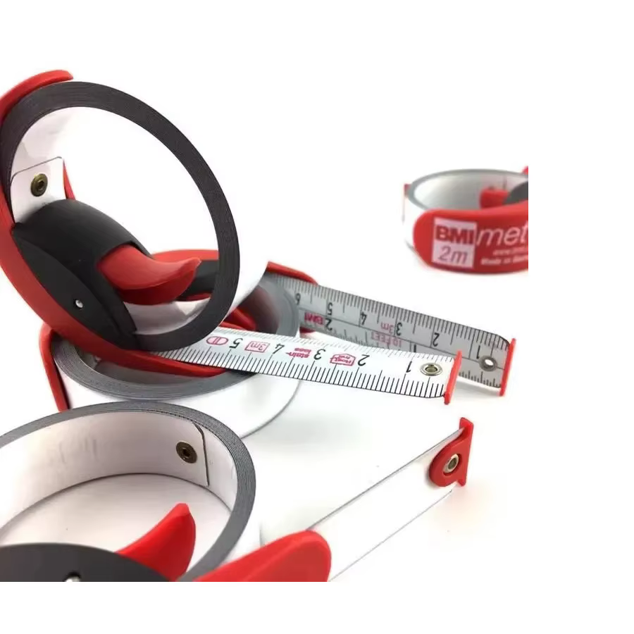 Mètre Ruban Auto-Rétractable NO 429 241 429 341 BMI Allemagne en Acier Inoxydable 2M 3M avec Verrouillage Précision Classe II pour Menuiserie et Bricolage