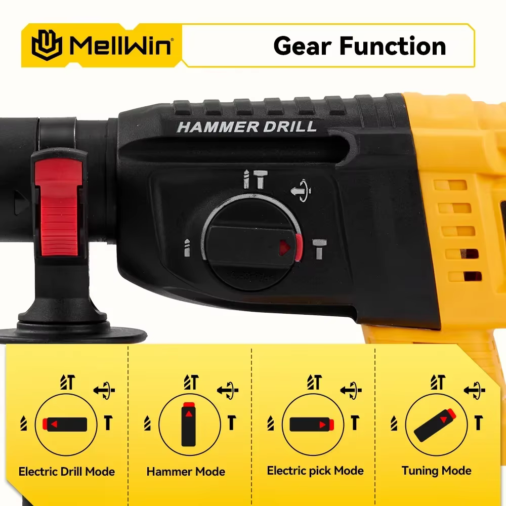 MELLWIN 3 en 1 marteau électrique sans brosse