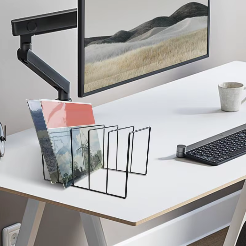 Livre de rangement de bureau en fer noir