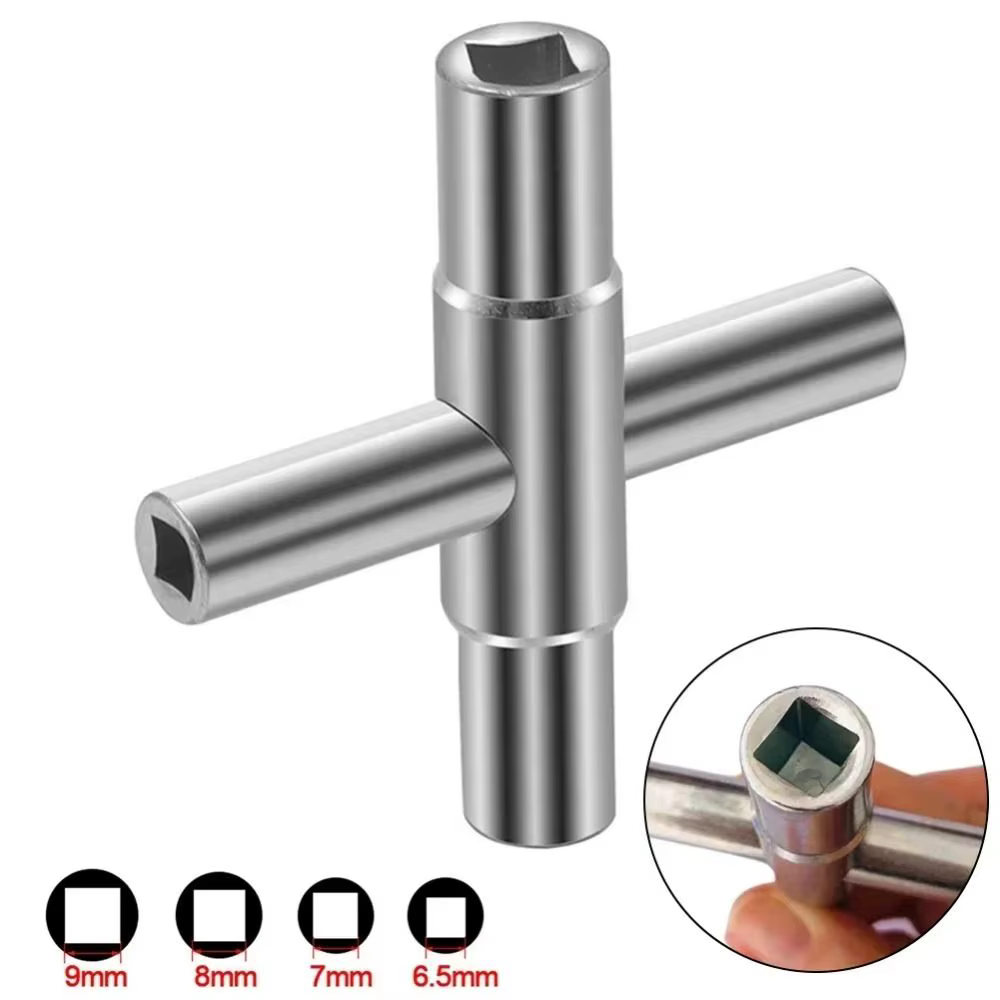 Clé multifonctionnelle 4-en-1 pour robinet